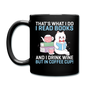 Read Books - Drink Wine - Coffee Cup - Full Color Mug - black