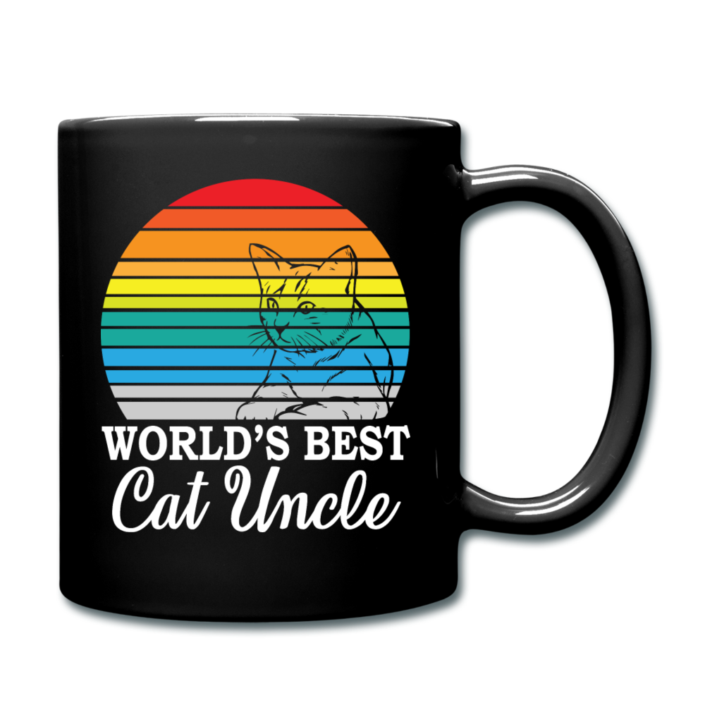 World's Best Cat Uncle - Full Color Mug - black