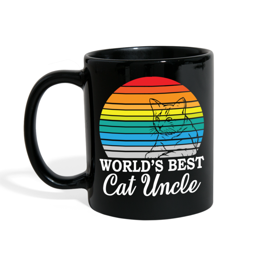 World's Best Cat Uncle - Full Color Mug - black