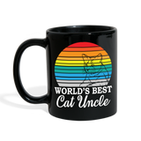 World's Best Cat Uncle - Full Color Mug - black