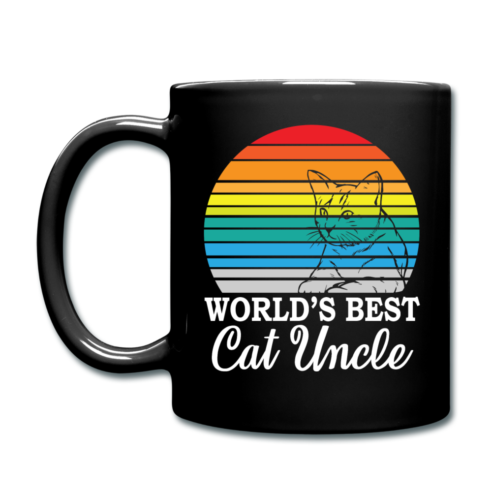 World's Best Cat Uncle - Full Color Mug - black