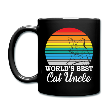 World's Best Cat Uncle - Full Color Mug - black