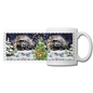 Jeep - Christmas Tree - Panoramic Mug - white