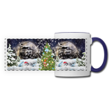 Jeep - Christmas Tree - Panoramic Mug - white/cobalt blue