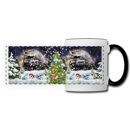 Jeep - Christmas Tree - Panoramic Mug - white/black