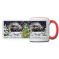 Jeep - Christmas Tree - Panoramic Mug - white/red