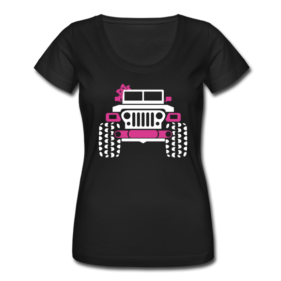 Jeep - Pink - White - v1 - Women's Scoop Neck T-Shirt - black