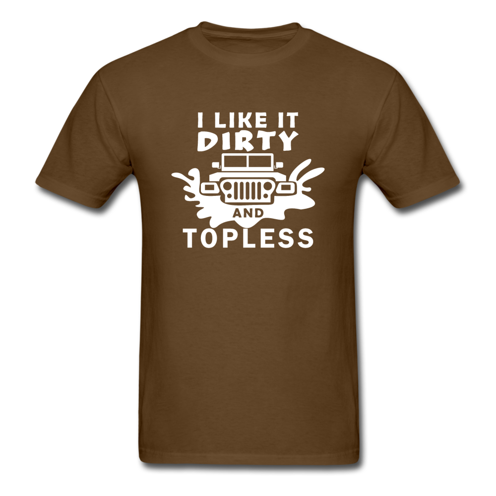 Jeep - Dirty And Topless - White - Unisex Classic T-Shirt - brown