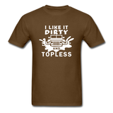Jeep - Dirty And Topless - White - Unisex Classic T-Shirt - brown