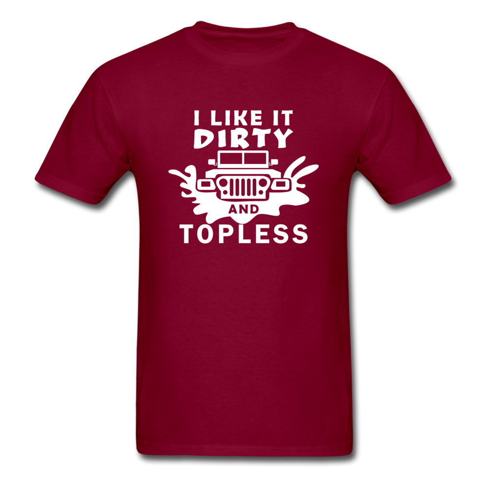 Jeep - Dirty And Topless - White - Unisex Classic T-Shirt - burgundy