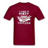 Jeep - Dirty And Topless - White - Unisex Classic T-Shirt - burgundy