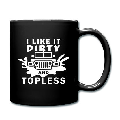 Jeep - Dirty And Topless - White - Full Color Mug - black