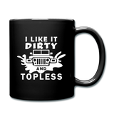 Jeep - Dirty And Topless - White - Full Color Mug - black