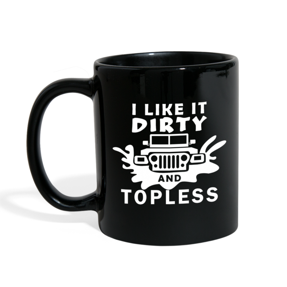 Jeep - Dirty And Topless - White - Full Color Mug - black