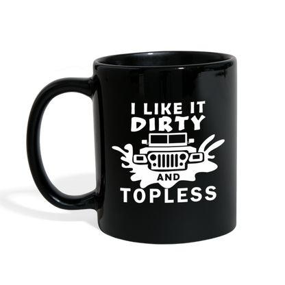 Jeep - Dirty And Topless - White - Full Color Mug - black