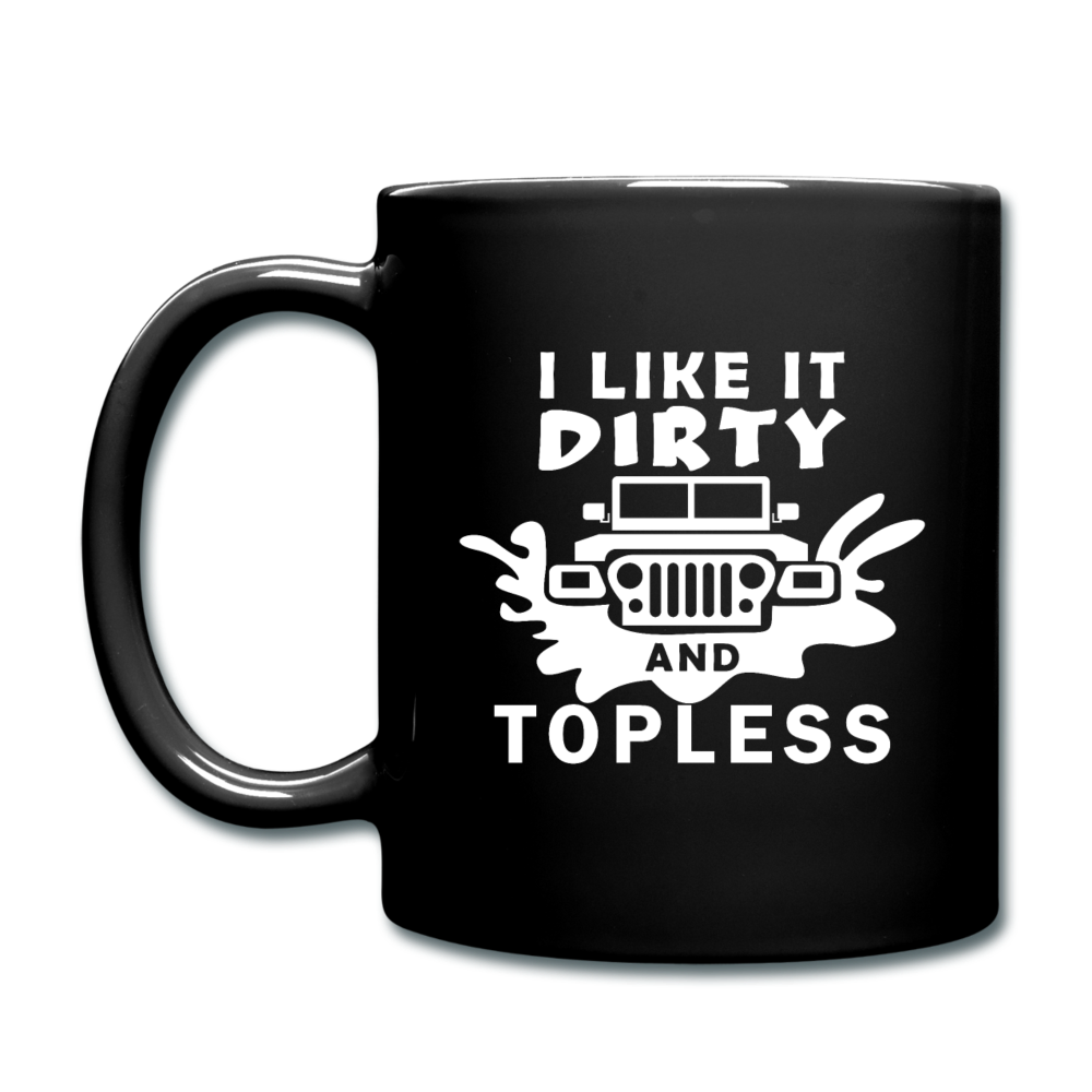 Jeep - Dirty And Topless - White - Full Color Mug - black