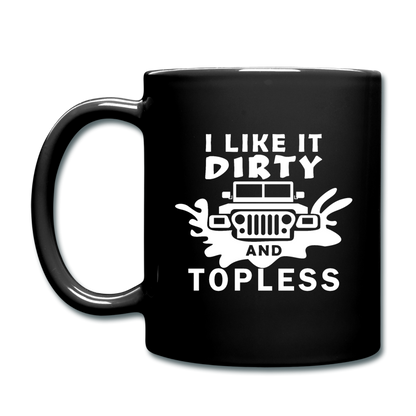 Jeep - Dirty And Topless - White - Full Color Mug - black