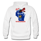 Fly Wisconsin - State Flag - Biplane - Gildan Heavy Blend Adult Hoodie - white