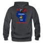 Fly Wisconsin - State Flag - Biplane - Gildan Heavy Blend Adult Hoodie - charcoal grey