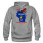 Fly Wisconsin - State Flag - Biplane - Gildan Heavy Blend Adult Hoodie - graphite heather