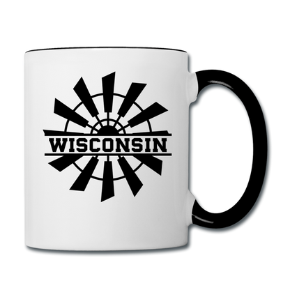 Wisconsin - Windmill - Black - Contrast Coffee Mug - white/black