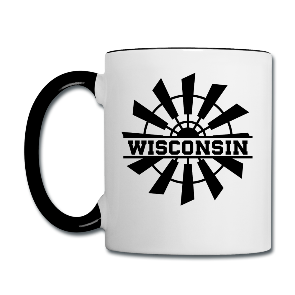 Wisconsin - Windmill - Black - Contrast Coffee Mug - white/black