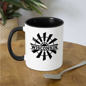 Wisconsin - Windmill - Black - Contrast Coffee Mug - white/cobalt blue