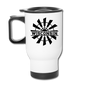 Wisconsin - Windmill - Black - Travel Mug - white