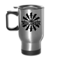 Wisconsin - Windmill - Black - Travel Mug - silver