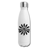 Wisconsin - Windmill - Black - Insulated Stainless Steel Water Bottle - white