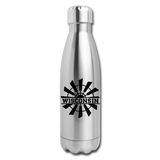 Wisconsin - Windmill - Black - Insulated Stainless Steel Water Bottle - silver
