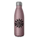 Wisconsin - Windmill - Black - Insulated Stainless Steel Water Bottle - pink glitter