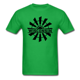 Wisconsin - Windmill - Black - Unisex Classic T-Shirt - bright green