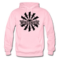 Wisconsin - Windmill - Black - Gildan Heavy Blend Adult Hoodie - light pink