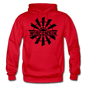 Wisconsin - Windmill - Black - Gildan Heavy Blend Adult Hoodie - red