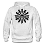 Wisconsin - Windmill - Black - Gildan Heavy Blend Adult Hoodie - light heather gray