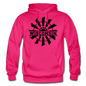 Wisconsin - Windmill - Black - Gildan Heavy Blend Adult Hoodie - fuchsia