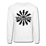 Wisconsin - Windmill - Black - Crewneck Sweatshirt - white