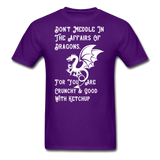 Dragon Affairs - White - Unisex Classic T-Shirt - purple