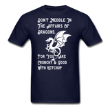Dragon Affairs - White - Unisex Classic T-Shirt - navy