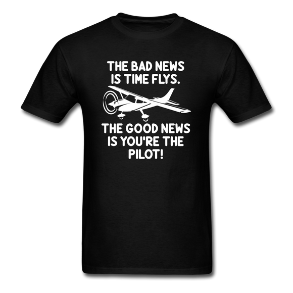 Bad And Good News - Pilot - White - Unisex Classic T-Shirt - black