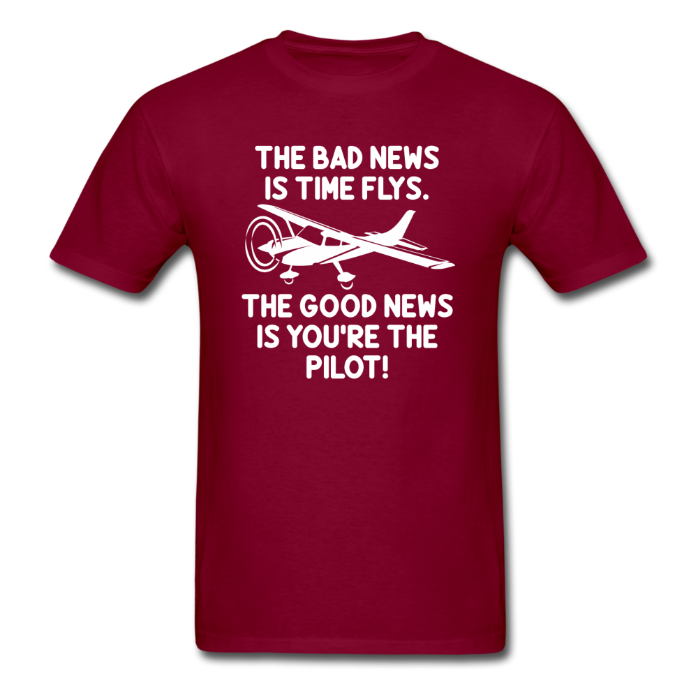 Bad And Good News - Pilot - White - Unisex Classic T-Shirt - burgundy