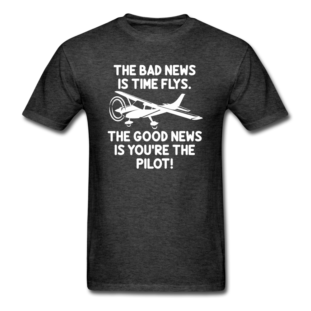 Bad And Good News - Pilot - White - Unisex Classic T-Shirt - heather black