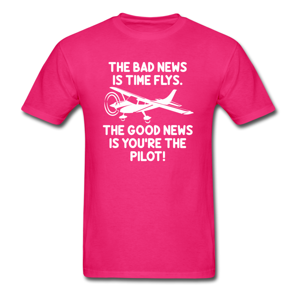 Bad And Good News - Pilot - White - Unisex Classic T-Shirt - fuchsia