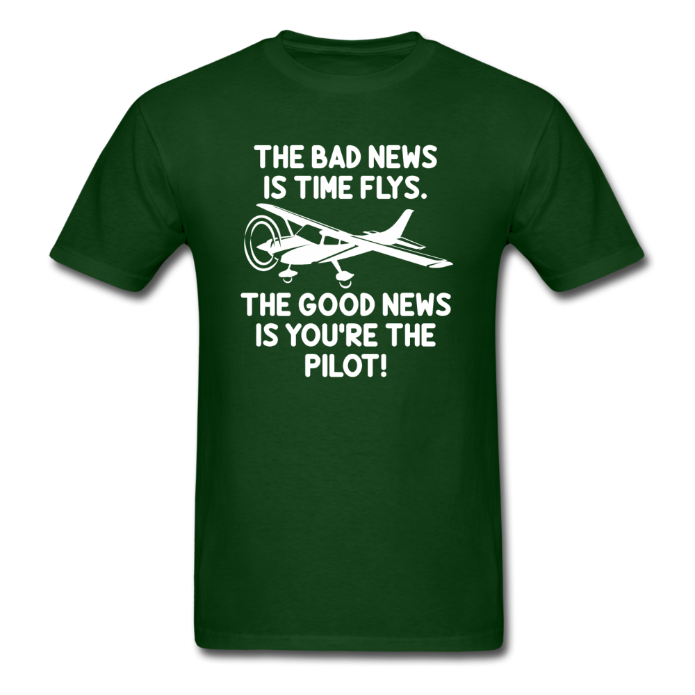 Bad And Good News - Pilot - White - Unisex Classic T-Shirt - forest green