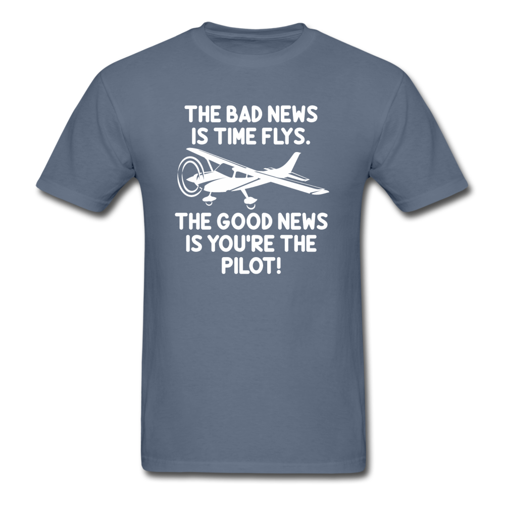 Bad And Good News - Pilot - White - Unisex Classic T-Shirt - denim