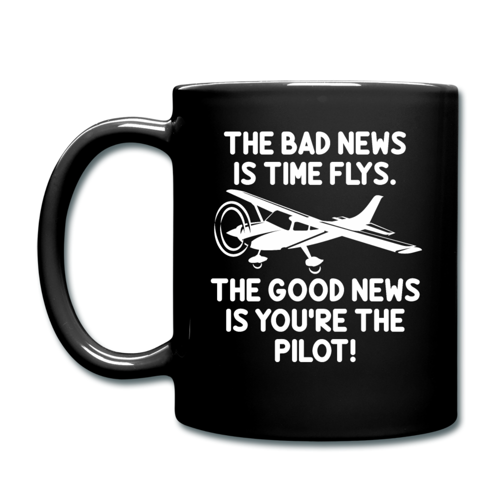 Bad And Good News - Pilot - White - Full Color Mug - black