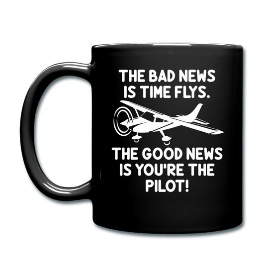 Bad And Good News - Pilot - White - Full Color Mug - black