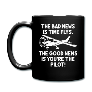 Bad And Good News - Pilot - White - Full Color Mug - black