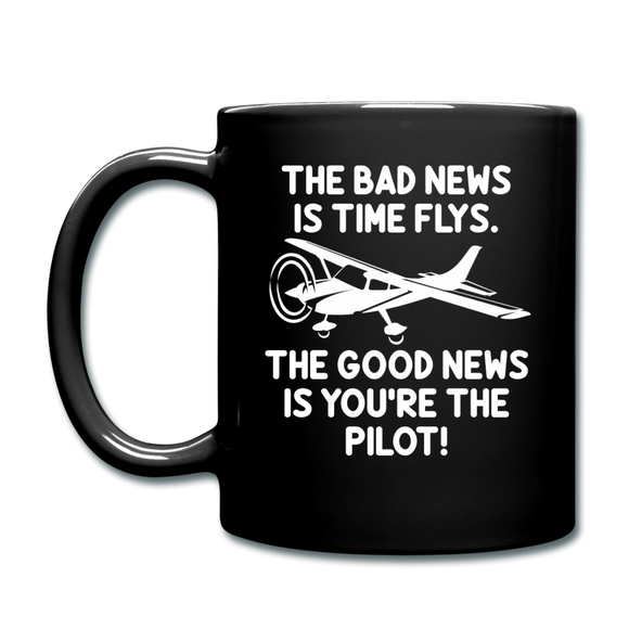 Bad And Good News - Pilot - White - Full Color Mug - black